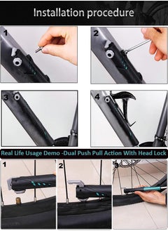 QUTOOB Multifunctional Mini Air Pump - Bicycle Air Pump Tire Inflator for Road and Mountain Bikes, Also An Ideal Portable Pump For Football Basketball Inflatable Toys, Lightweight and Durable Hand Air Pump  - Image 3