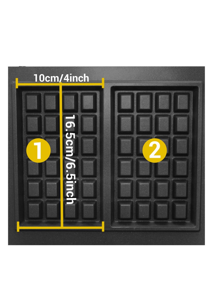 Grace ماكينة صنع الوافل المربعة التجارية البلجيكية المكونة من شريحتين - Image 5