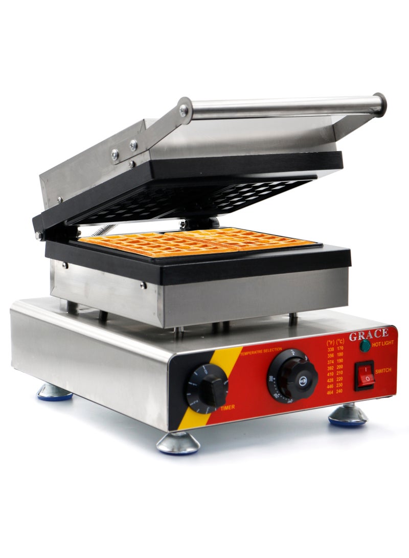 Grace ماكينة صنع الوافل المربعة التجارية البلجيكية المكونة من شريحتين - Image 1