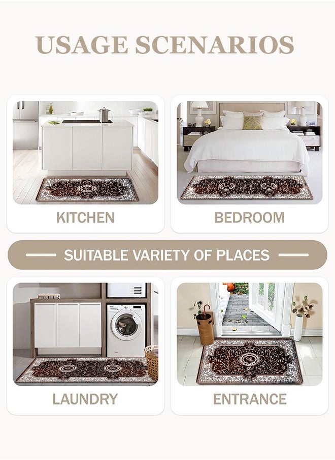 Generic 2 PCS Kitchen Floor Mats Rugs Set, Cushion Floor Carpet, Waterproof, Oil Resistant and Anti-Fatigue PU Standing Mat for Kitchen, Floor, Office, Sink, Laundry 45*75CM+45*120CM  - Image 5