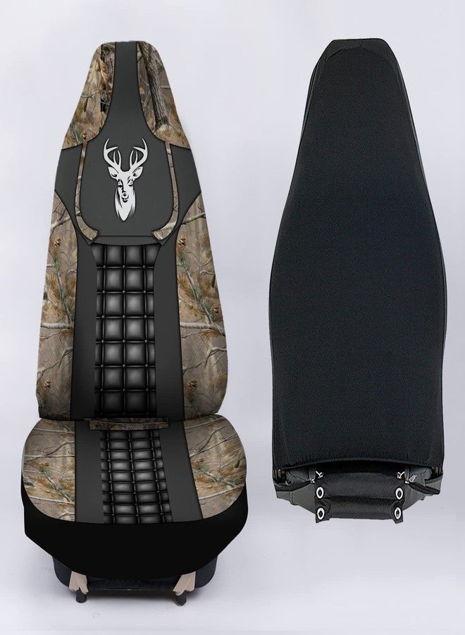 Howilath Universal Auto Seat Cover Set of 2, Deer Pattern Seat Cushion Covers for Truck Vehicles Cars Accessories - Image 5