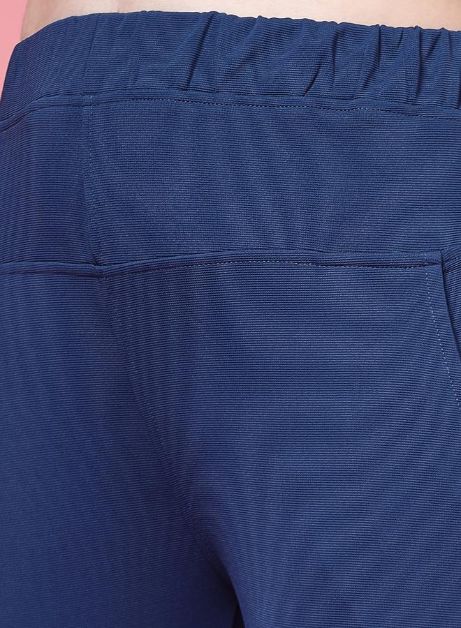 PAUSE PAUSE Women Blue Solid High-Rise Cropped Skinny Pants - Image 5