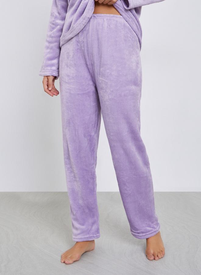 Styli Bear Patch Fleece T-Shirt and Pyjama Set - Image 5