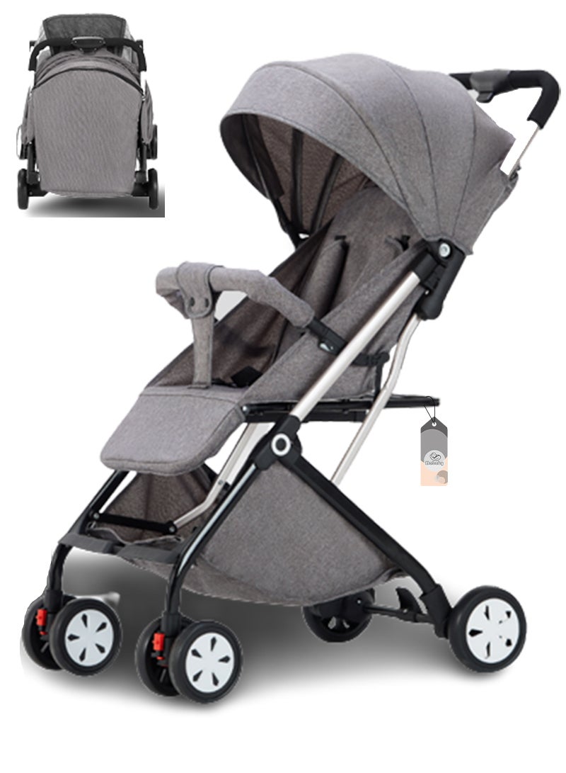 Large Space Comfortable Sitting And Lying Dual Use Folding Baby Stroller - Image 1