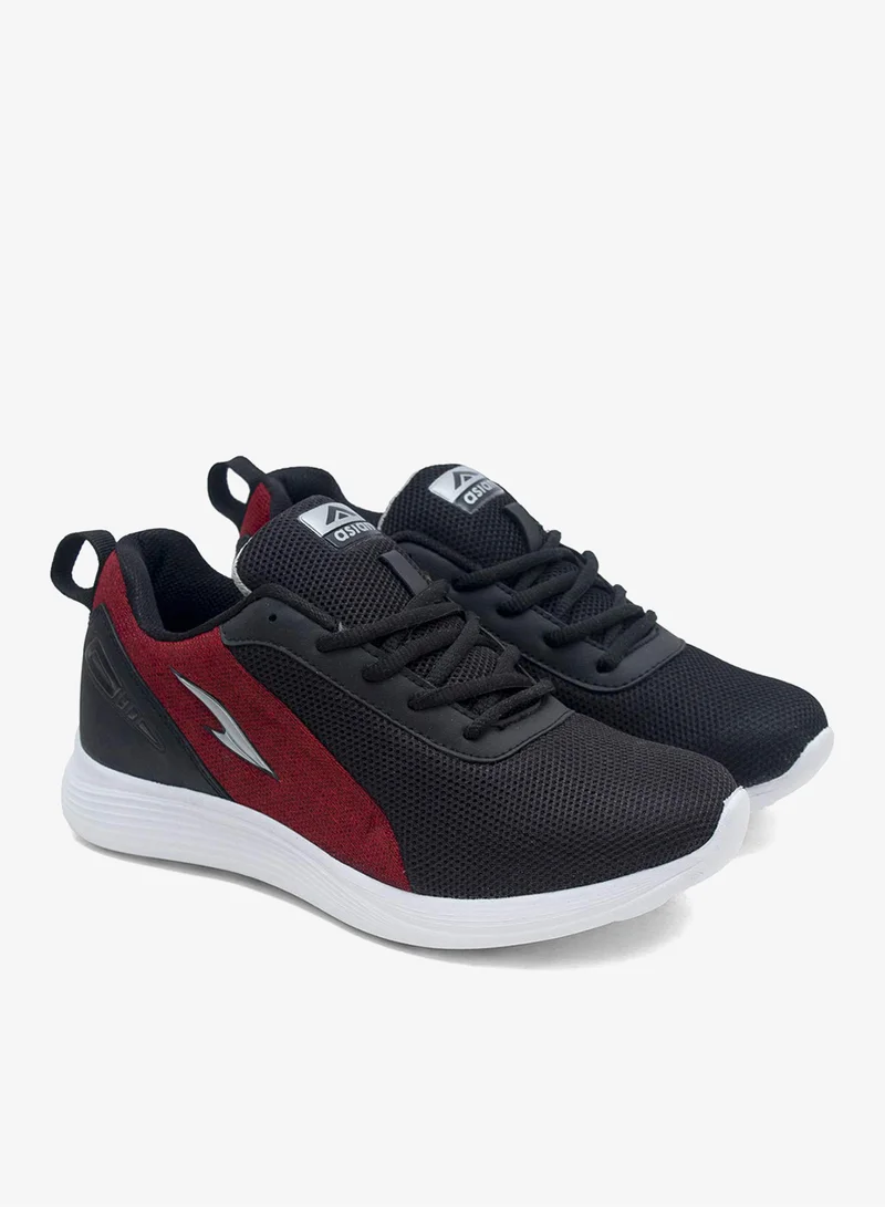Asian  Men's Black and Red Running Sneakers for Boys for Men | Best Price UAE