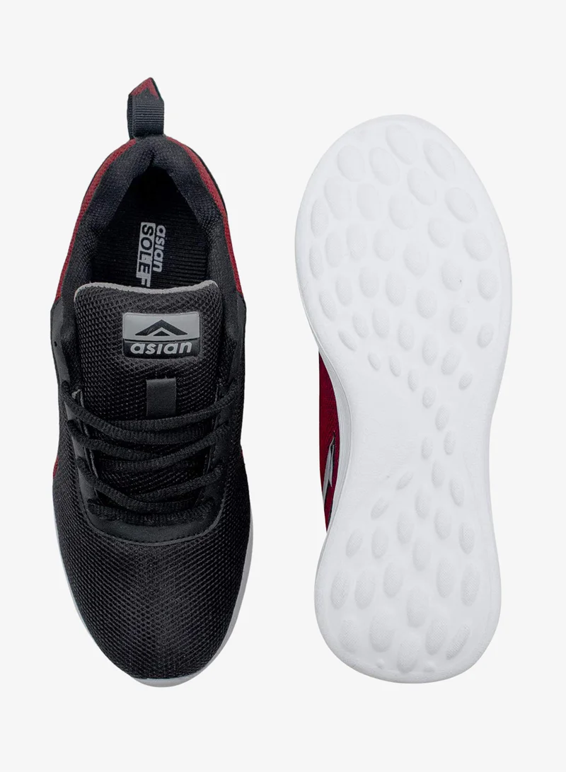Asian  Men's Black and Red Running Sneakers for Boys for Men | Best Price UAE