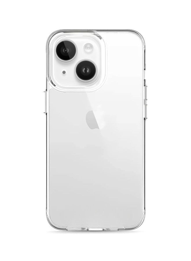 جراب موبايل آيفون 13 (iPhone 13) مضاد للصدمات, غطاء حماية مضاد للخدش يدعم الشحن اللاسلكي ماج سيف, مصنوع من البولي يورثين الحراري عالي الجودة - شفاف