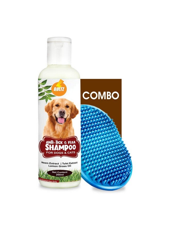 Boltze شامبو للكلاب والقطط 200 مل، شامبو للكلاب خالٍ من القراد، مستخلصات طبيعية من النيم والتولسي والليمون، تركيبة مضادة للفطريات ومضادة للحكة، درجة حموضة متوازنة، بشرة صحية وفراء لامع، مناسب لجميع السلالات - Image 1