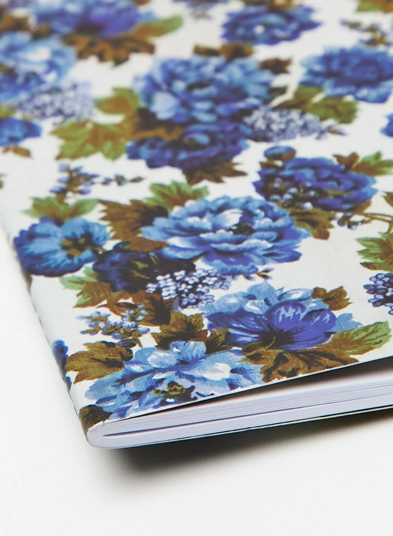 Sass & Belle Blue Vintage Rose A5 Notebook
