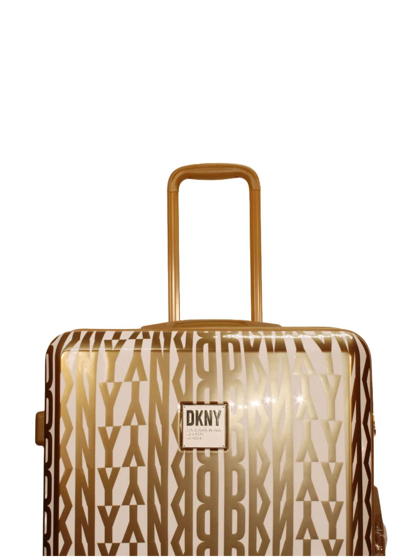 DKNY GLITZ GLAM Hardside Luggage on Wheels for Unisex | Ultra Lightweight ABS on with Spinner Wheels 4 Color GOLD