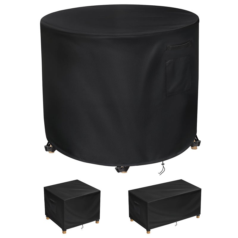 TOHONFOO Round Patio Table Cover - Waterproof Outdoor Table Covers - Outdoor Patio Furniture Covers - 36" DIA x 28" H - Image 1