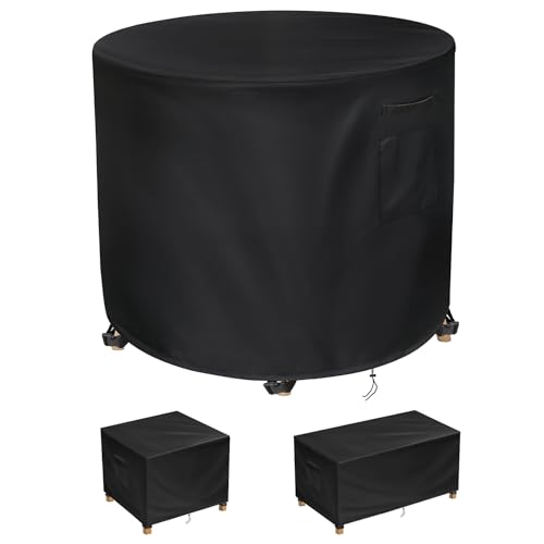 TOHONFOO Round Patio Table Cover - Waterproof Outdoor Table Covers - Outdoor Patio Furniture Covers - 36" DIA x 28" H - Image 2