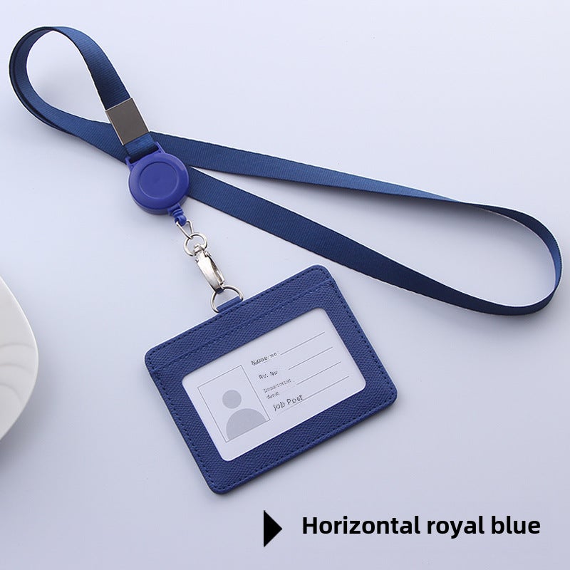Factory ID Badge Holders with LanyardBlue-horizontal version Blue-horizontal version 