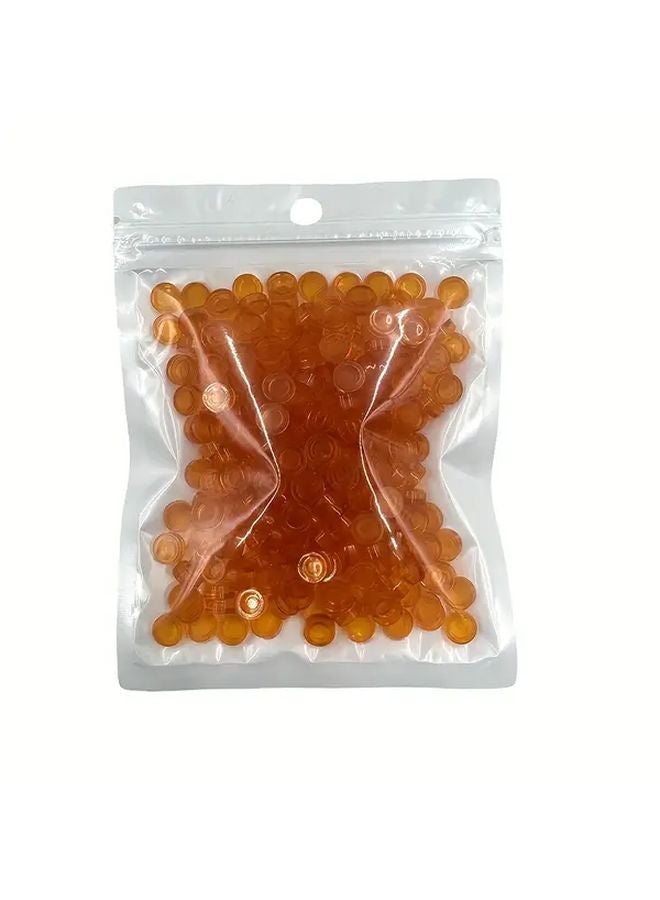 أورانج ٢٠٠ قطعة بلاط مسطح شفاف ١x١ نقاط طوب دائري مكعبات بناء مونتاج اصنعها بنفسك - Image 1