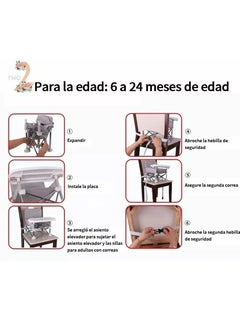 Gonice Baby dining chairs, portable folding dining chairs  - Image 2