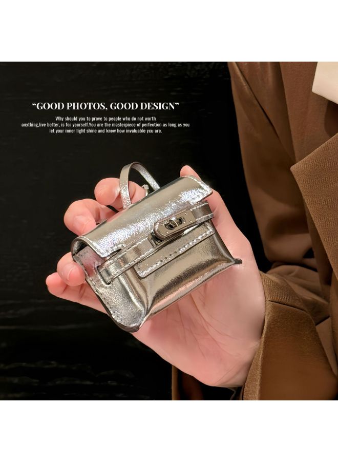 Loquat 2024 Mini Kelly Bluetooth Headset Bag Fashion Creative Dumpling Bag Pendant Car Rear Mirror Hanging Wholesale-Color:Dumpling Bag Pink-Applicable Model:Airpods Pro/pro2/3  - Image 4