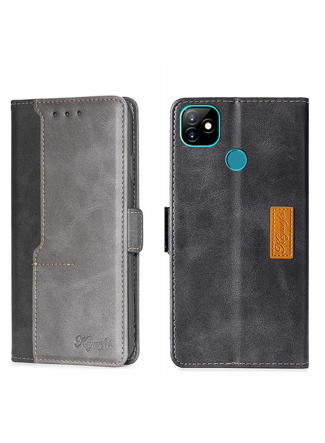 اس-توب جراب هاتف Itel Vision 1 بلون متباين مع مشبك جانبي من الجلد - Image 1