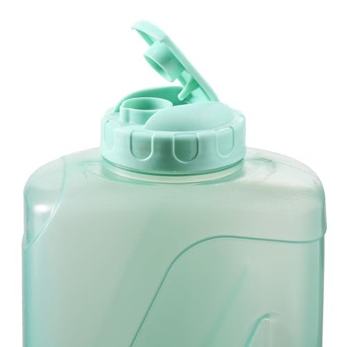 Gluman Rhino Spout Wide-Mouth Plastic Water Bottle - 2 Liters | 100% Food Grade | Freezer Safe | Dishwasher Safe | Temperature Range Upto 95°C (Light Green) - Image 2