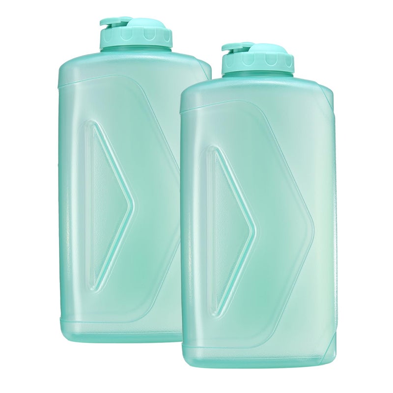 Gluman Rhino Spout Wide-Mouth Plastic Water Bottle - 2 Liters | 100% Food Grade | Freezer Safe | Dishwasher Safe | Temperature Range Upto 95°C (Light Green) - Image 5