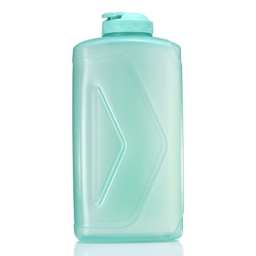 Gluman Rhino Spout Wide-Mouth Plastic Water Bottle - 2 Liters | 100% Food Grade | Freezer Safe | Dishwasher Safe | Temperature Range Upto 95°C (Light Green) - Image 4