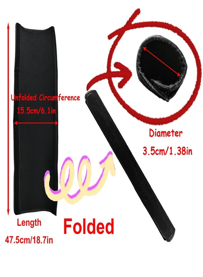 Anglepingping 2Pack 18.7×1.37×1.37in Armrest Handle Cover, Pushchair Protector Handlebar Sleeve Bumper Dust Proof Handle Accessories Removable Fabric Universal Pushchair Case Grip Bar Replacement Arm Covers - Image 2