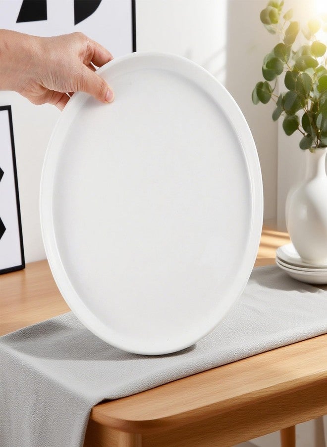 Tivcck 10 inch White Dinner Plates Set of 6, Ceramic Dinner Plates, Round Dessert Salad Plate, Porcelain Plate for Kitchen, Restaurant, Microwave, Oven & Dishwasher Safe, Scratch Resistant - Image 4