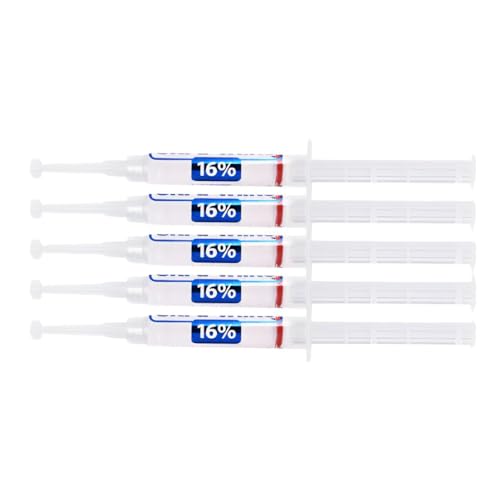 Ultra White Teeth Whitening Gel for Trays 16 Carbamide Peroxide 5 Syringes 140 Applications Sensitive Teeth Formula DentistDeveloped Made in USA Ultra White No Lights Required - Image 1