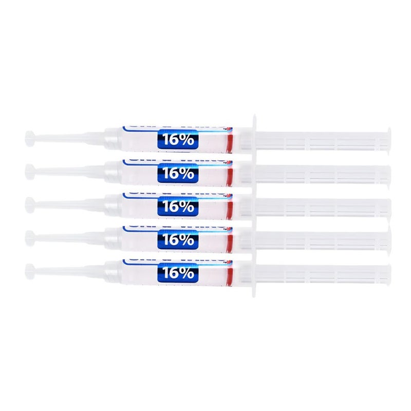 Ultra White Teeth Whitening Gel for Trays 16 Carbamide Peroxide 5 Syringes 140 Applications Sensitive Teeth Formula DentistDeveloped Made in USA Ultra White No Lights Required - Image 2