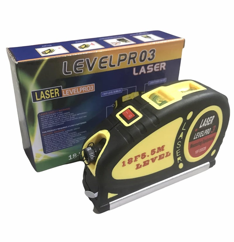 PIA INTERNATIONAL PIA INTERNATIONAL Laser Universal Level Measuring Tape Laser Rangefinder 2 in 1 550 cm Tape Measure Thick Smooth Aluminium Base  - Image 1