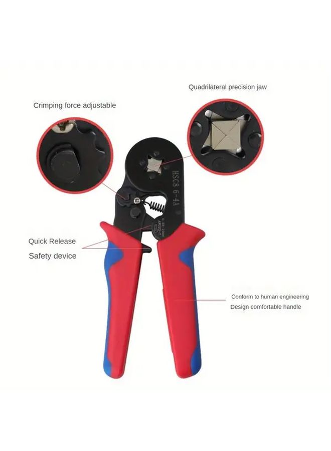 HSC8 6 4 Tube Terminal Crimping Pliers 340mm High Carbon Steel Wire Diameter 0.25 0.5mm American Standard AWG 3 7 Durable Precision Crimping Tool For Electrical Wiring Home Use - Image 3