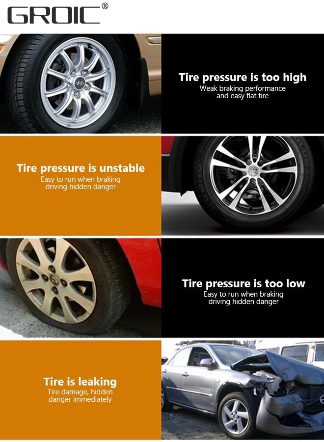 GROIC Car Tire Inflator Portable Mini Air Compressor for Car Tires Tire Pump Car Air Pump with Ball and Raft Inflation Adapters for Bike Automobiles Basketball Pool Toys Balloon - Image 4