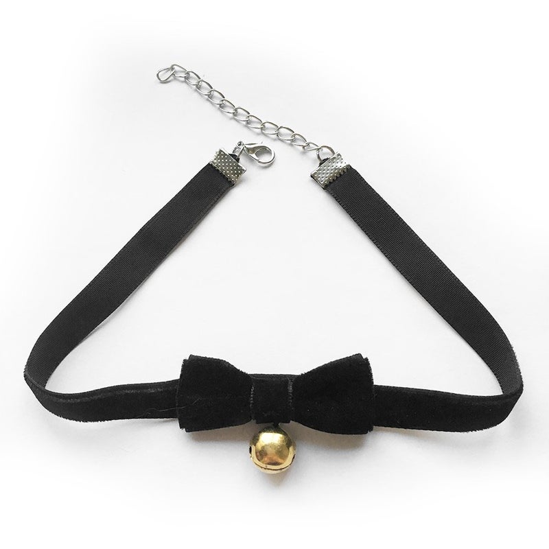 3GARDEN COS Gothic Lolita Bow bells velvet ribbon lace necklace Choker Necklace