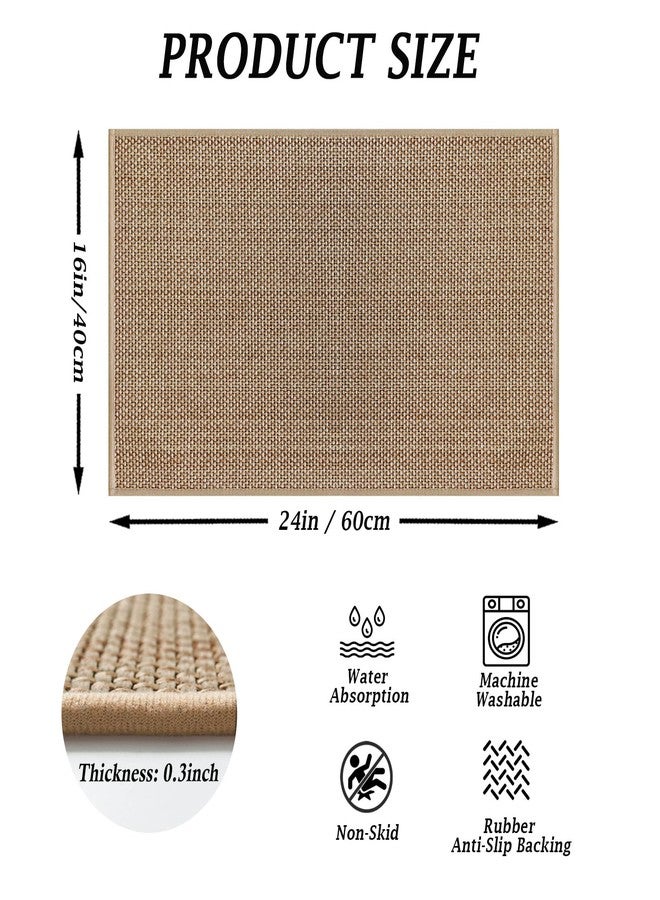 Artnice Small Kitchen Mats for Floor, 16x24 Rubber Backed Absorbent Kitchen Rugs, Woven Floor Runner Rug for in Front of Sink Door Hallway Home, Non-Slip Washable - Image 2