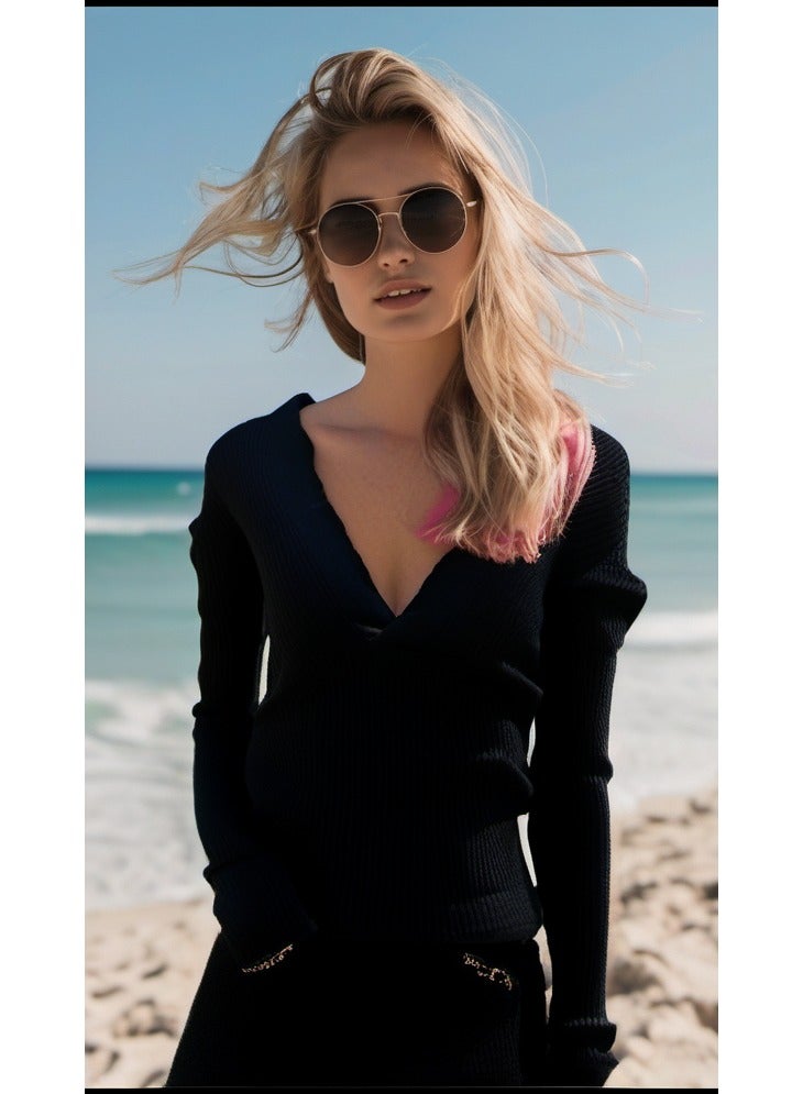 GUESS Guess Women Long Sleeve Black Top - Small  - Image 2