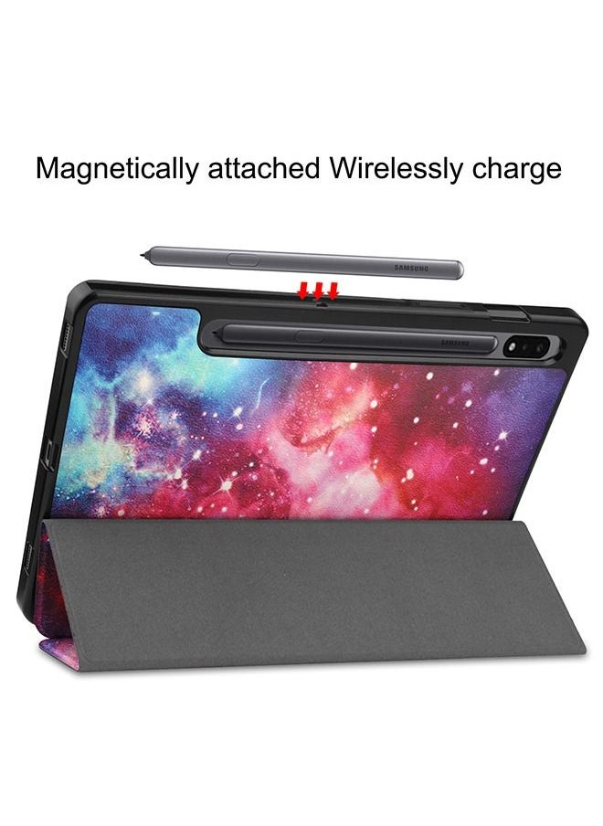 GROIC Galaxy Tab S8/ S7 Case 11-inch, Multiple Angle Stand Cover Compatible with Samsung 11-inch SM-X700/ X706/ T870/ T875/ T876 Tablet [Auto Wake/Sleep], Leather Slim Tri-Fold Cov  - Image 2