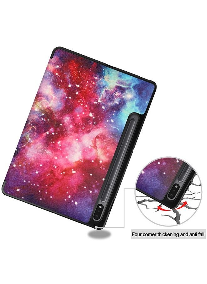 GROIC Galaxy Tab S8/ S7 Case 11-inch, Multiple Angle Stand Cover Compatible with Samsung 11-inch SM-X700/ X706/ T870/ T875/ T876 Tablet [Auto Wake/Sleep], Leather Slim Tri-Fold Cov  - Image 3