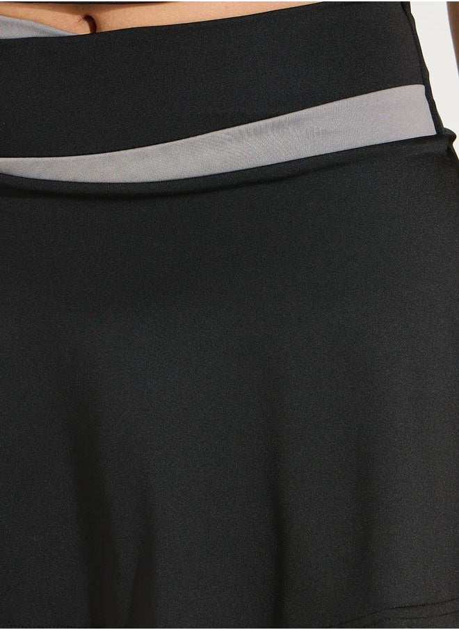 Styli Single Stroke Color Waist Tennis Skorts  - Image 3