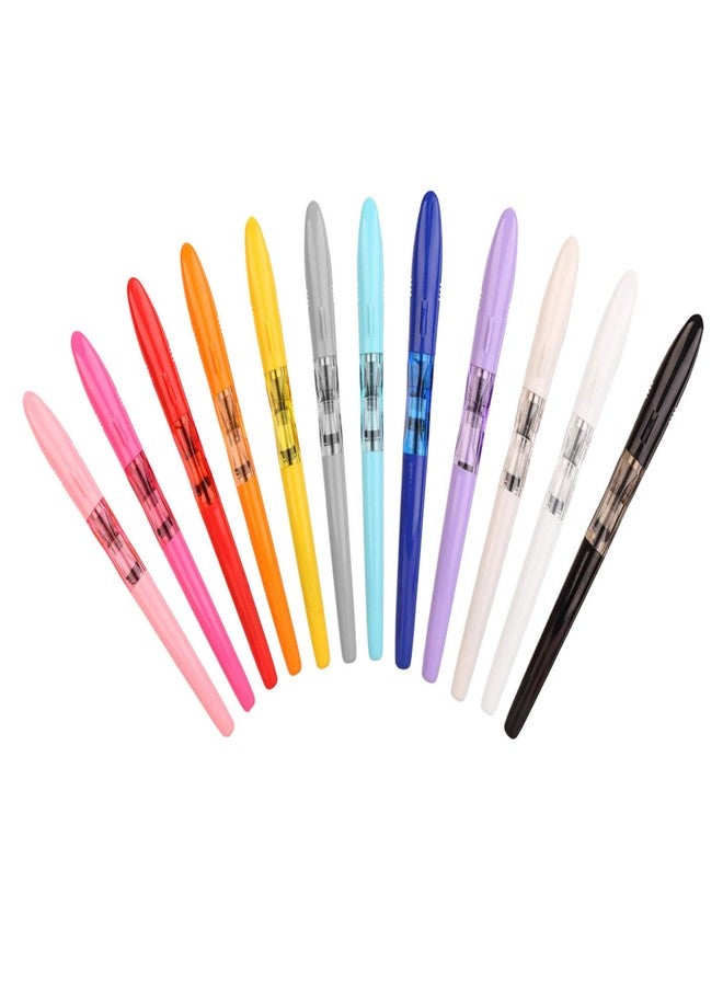 JINHAO 12pcs Jinhao Shark Fountain Pens Set Fine Nib Screw Cap - Image 1