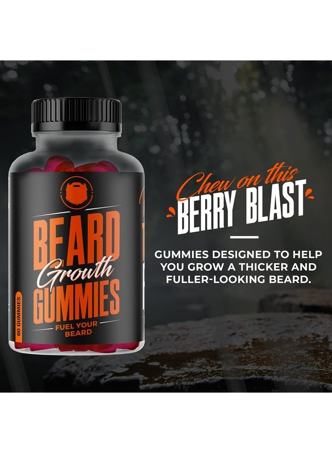Wild Willies مكمل حبوب نمو اللحية - لحية أكثر كثافة وامتلاء، مص formulated مع مركب بايوستول و 19 عنصر غذائي و فيتامينات للعناية بالشعر - 60 حبة، بنكهة توت العليق - Image 2