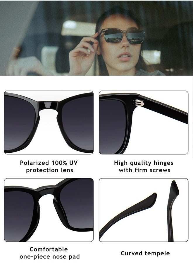 AZorb Sunglasses Men Women Classic Design Polarized Sun Glassess for Mens Womens UV400 Protection Men's Sunglasses High Quality Metal Hinges Sunglass for Travel Driving Daily Shades Black  - Image 3