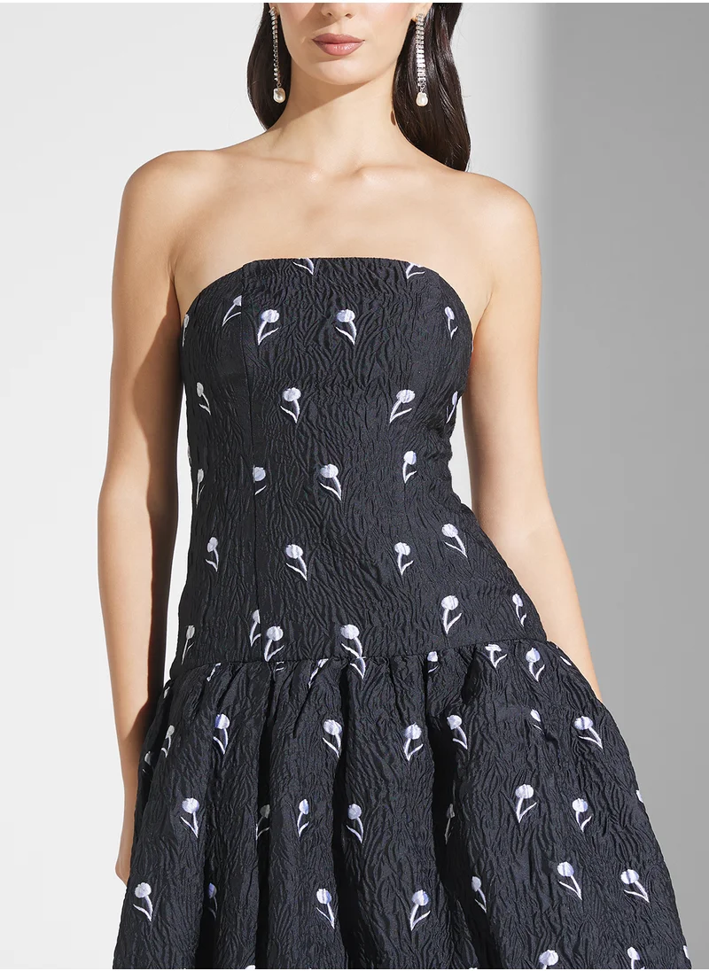 True Decadence Bardot Floral Tiered Dress