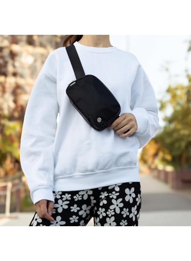 حقيبة حزام لولوليمون أثلتيكا في كل مكان، لون أسود، 7.5 × 5 × 2 بوصات