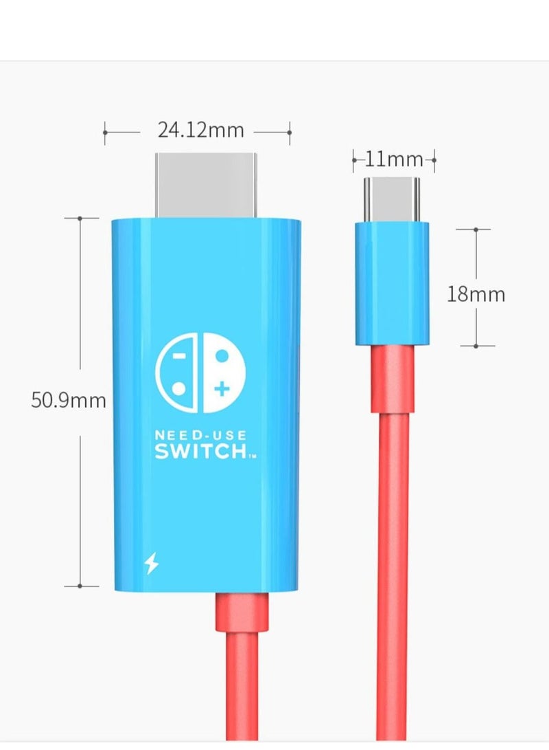 Lightning To HDMI/HDTV AV TV Cable Adapter Red/Blue