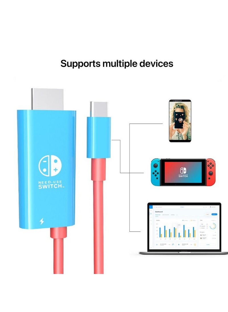 Lightning To HDMI/HDTV AV TV Cable Adapter Red/Blue