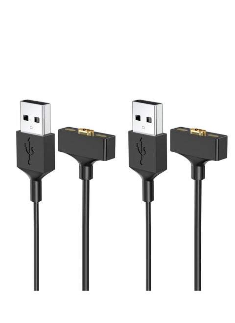 Charger Cable Compatible for Fitbit Ionic Replacement USB Adapter Charge Cord Charging Dock 2 Pack