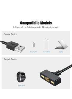 Y&D Charger Cable Compatible for Fitbit Ionic Replacement USB Adapter Charge Cord Charging Dock 2 Pack  - Image 4