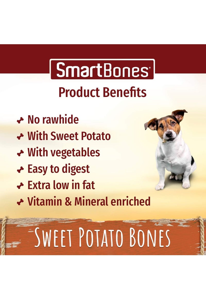 SmartBones - 8 Mini Sweet Potato Bones Rawhide Free Chew Dog Treats - Image 1