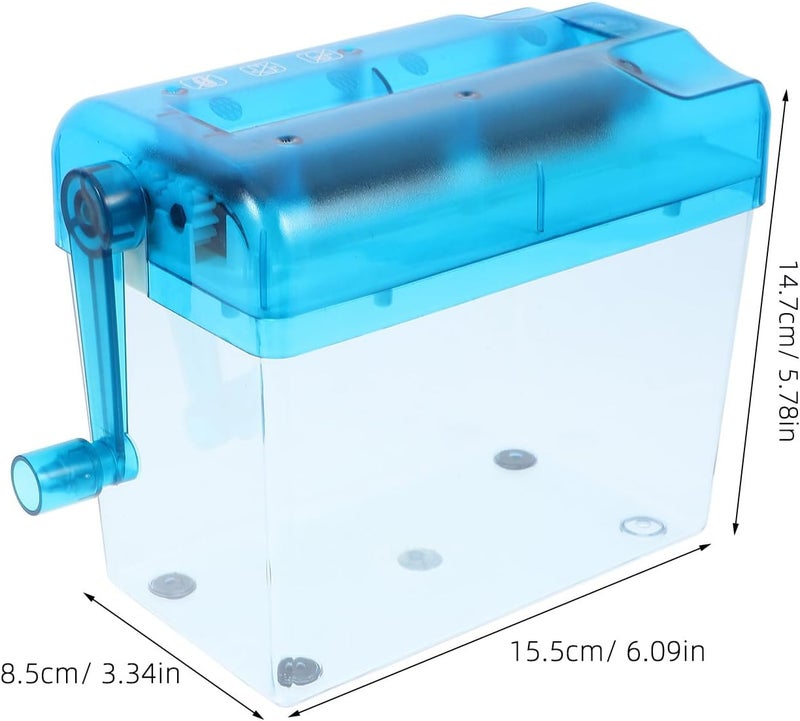 Manual Hand Paper Shredder Portable Small Office Shredder Wear-Resistant Blue Paper Cutter for Home and School Use - Image 2