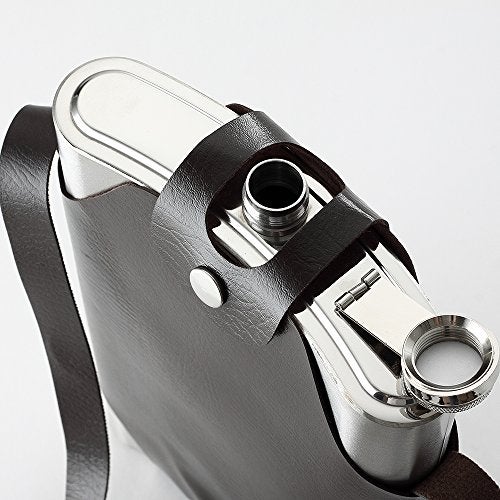 YWQ 64 oz Classic Style Stainless Steel Liquor Whiskey Hip Flask Silver - Image 5