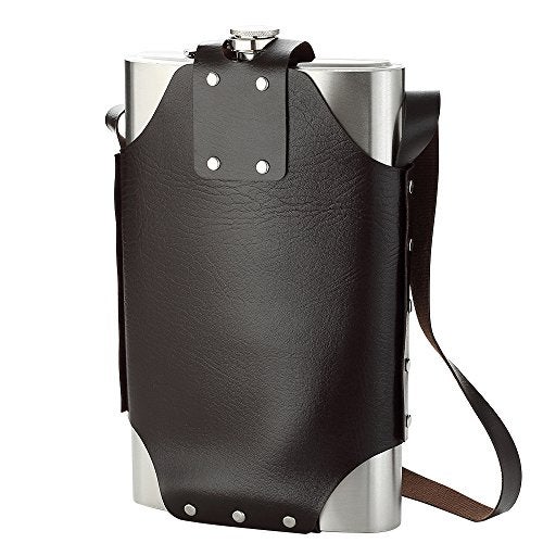YWQ 64 oz Classic Style Stainless Steel Liquor Whiskey Hip Flask Silver - Image 1